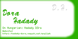 dora hadady business card